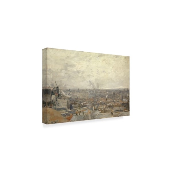 Vincent Van Gogh 'View From Montmartre' Canvas Art,30x47